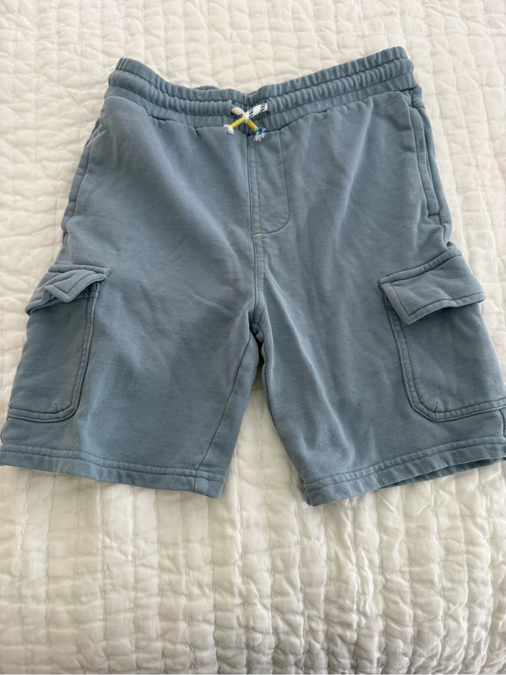 Mini Boden Light Blue Cargo Sweatshorts - Casual Drawstring Shorts